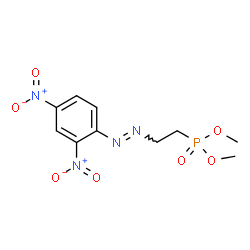 ChemSpider 2D Image | Dimethyl {2-[(E)-(2,4-dinitrophenyl)diazenyl]ethyl}phosphonate | C10H13N4O7P