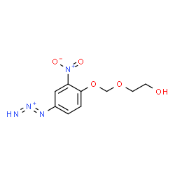 ChemSpider 2D Image | 1-{4-[(2-Hydroxyethoxy)methoxy]-3-nitrophenyl}-1,2-triazadien-2-ium | C9H11N4O5