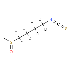 ChemSpider 2D Image | 1-Isothiocyanato-4-(methylsulfinyl)(~2~H_8_)butane | C6H3D8NOS2