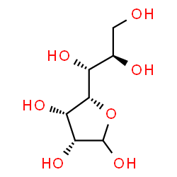 ChemSpider 2D Image | (3R,4S,5S)-5-[(1R,2R)-1,2,3-Trihydroxypropyl]tetrahydro-2,3,4-furantriol | C7H14O7