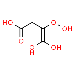ChemSpider 2D Image | 3-Hydroperoxy-4,4-dihydroxy-3-butenoic acid | C4H6O6