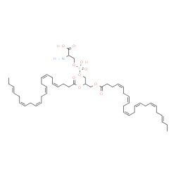 ChemSpider 2D Image | O-[{2,3-Bis[(4Z,7Z,10Z,13Z,16Z,19E)-4,7,10,13,16,19-docosahexaenoyloxy]propoxy}(hydroxy)phosphoryl]serine | C50H74NO10P