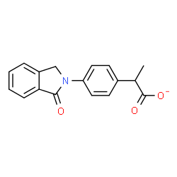 ChemSpider 2D Image | 2-[4-(1-Oxo-1,3-dihydro-2H-isoindol-2-yl)phenyl]propanoate | C17H14NO3