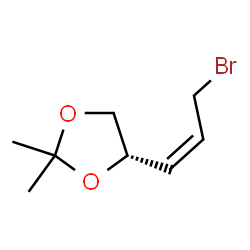 ChemSpider 2D Image | (4S)-4-[(1Z)-3-Bromo-1-propen-1-yl]-2,2-dimethyl-1,3-dioxolane | C8H13BrO2