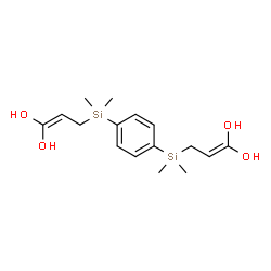 ChemSpider 2D Image | 3,3'-[1,4-Phenylenebis(dimethylsilanediyl)]bis(1-propene-1,1-diol) | C16H26O4Si2