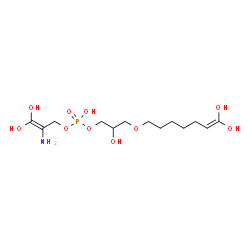 ChemSpider 2D Image | 2-Amino-3,3-dihydroxy-2-propen-1-yl 3-[(7,7-dihydroxy-6-hepten-1-yl)oxy]-2-hydroxypropyl hydrogen phosphate | C13H26NO10P