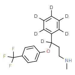 ChemSpider 2D Image | N-Methyl-3-(~2~H_5_)phenyl-3-[4-(trifluoromethyl)phenoxy]-1-(3-~2~H)propanamine | C17H12D6F3NO