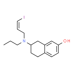 ChemSpider 2D Image | 7-{[(2Z)-3-Iodo-2-propen-1-yl](propyl)amino}-5,6,7,8-tetrahydro-2-naphthalenol | C16H22INO