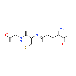 ChemSpider 2D Image | {[(Z)-N-(4-Amino-4-carboxy-1-oxidanidylbutylidene)cysteinyl]amino}acetate | C10H15N3O6S