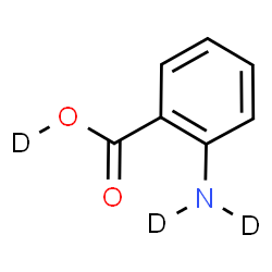 ChemSpider 2D Image | 2-(~2~H_2_)Amino(O-~2~H)benzoic acid | C7H4D3NO2