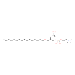 ChemSpider 2D Image | 3-(Hexadecyloxy)-2-[(1-hydroxyvinyl)oxy]propyl 2-(trimethylammonio)ethyl phosphate | C26H54NO7P