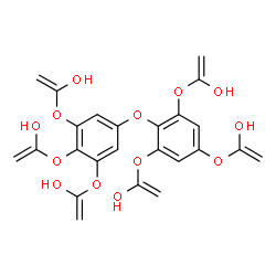 ChemSpider 2D Image | 1-(2,3-Bis[(1-hydroxyvinyl)oxy]-5-{2,4,6-tris[(1-hydroxyvinyl)oxy]phenoxy}phenoxy)ethenol | C24H22O13