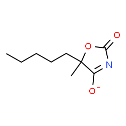 ChemSpider 2D Image | 5-Methyl-2-oxo-5-pentyl-2,5-dihydro-1,3-oxazol-4-olate | C9H14NO3