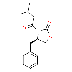 ChemSpider 2D Image | (R)-3-(3-methylbutanoyl)-4-benzyloxazolidin-2-one | C15H19NO3