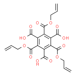 ChemSpider 2D Image | 1,3,5-Tri-2-propen-1-yl 1,2,3,4,5,6-benzenehexacarboxylate | C21H18O12