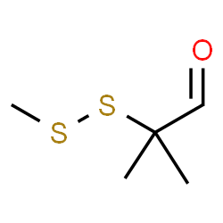 ChemSpider 2D Image | 2-(Methyldithio)isobutyraldehyde | C5H10OS2