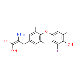 ChemSpider 2D Image | 2-Amino-3-[4-(4-hydroxy-3,5-diiodophenoxy)-3,5-diiodophenyl]-1-propene-1,1-diol | C15H11I4NO4