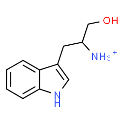 ChemSpider 2D Image | 1-Hydroxy-3-(1H-indol-3-yl)-2-propanaminium | C11H15N2O