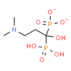 ChemSpider 2D Image | [3-(Dimethylamino)-1-hydroxy-1-phosphonopropyl]phosphonate | C5H13NO7P2