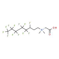 ChemSpider 2D Image | N-(Carboxymethyl)-3,4,4,5,5,6,6,7,7,8,8,8-dodecafluoro-N,N-dimethyl-1-octanaminium | C12H14F12NO2