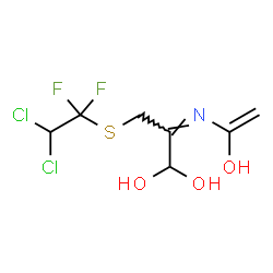 ChemSpider 2D Image | (2E)-3-[(2,2-Dichloro-1,1-difluoroethyl)sulfanyl]-2-[(1-hydroxyvinyl)imino]-1,1-propanediol | C7H9Cl2F2NO3S