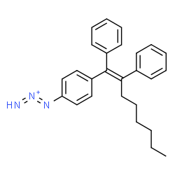 ChemSpider 2D Image | 1-{4-[(1E)-1,2-Diphenyl-1-octen-1-yl]phenyl}-1,2-triazadien-2-ium | C26H28N3