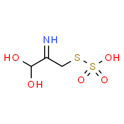ChemSpider 2D Image | S-(3,3-Dihydroxy-2-iminopropyl) hydrogen sulfurothioate | C3H7NO5S2