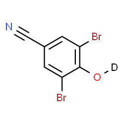 ChemSpider 2D Image | 3,5-Dibromo-4-(~2~H)hydroxybenzonitrile | C7H2DBr2NO