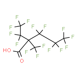 ChemSpider 2D Image | 3,3,4,4,5,5,5-Heptafluoro-2-(pentafluoroethyl)-2-(trifluoromethyl)pentanoic acid | C8HF15O2