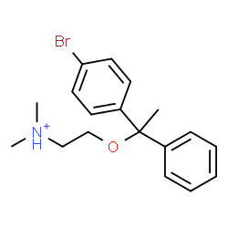 ChemSpider 2D Image | 2-[1-(4-Bromophenyl)-1-phenylethoxy]-N,N-dimethylethanaminium | C18H23BrNO