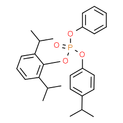 ChemSpider 2D Image | 2,6-Diisopropylphenyl 4-isopropylphenyl phenyl phosphate | C27H33O4P