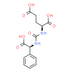 ChemSpider 2D Image | N-{[(S)-Carboxy(phenyl)methyl]carbamoyl}-L-glutamic acid | C14H16N2O7