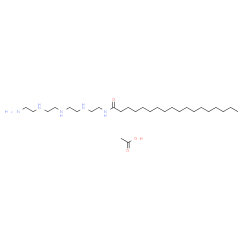 ChemSpider 2D Image | N-(2-{[2-({2-[(2-Aminoethyl)amino]ethyl}amino)ethyl]amino}ethyl)octadecanamide acetate (1:1) | C28H61N5O3