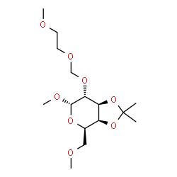 ChemSpider 2D Image | Methyl 3,4-O-isopropylidene-2-O-[(2-methoxyethoxy)methyl]-6-O-methyl-alpha-D-galactopyranoside | C15H28O8