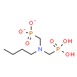 ChemSpider 2D Image | {[Butyl(phosphonomethyl)amino]methyl}phosphonate | C6H15NO6P2