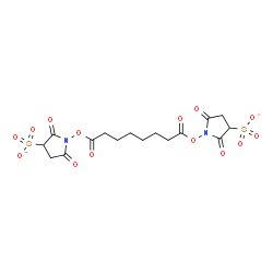 ChemSpider 2D Image | 1,1'-[(1,8-Dioxo-1,8-octanediyl)bis(oxy)]bis(2,5-dioxo-3-pyrrolidinesulfonate) | C16H18N2O14S2