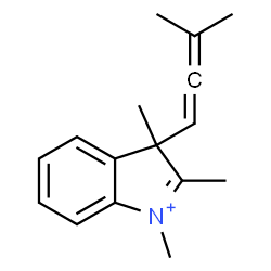 ChemSpider 2D Image | 1,2,3-Trimethyl-3-(3-methyl-1,2-butadien-1-yl)-3H-indolium | C16H20N