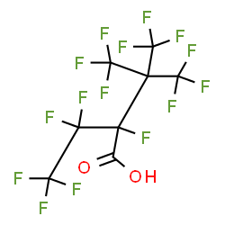 ChemSpider 2D Image | 2,3,3,4,4,4-Hexafluoro-2-[1,1,1,3,3,3-hexafluoro-2-(trifluoromethyl)-2-propanyl]butanoic acid | C8HF15O2