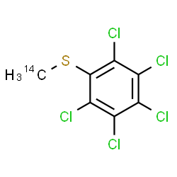 ChemSpider 2D Image | 1,2,3,4,5-Pentachloro-6-[(~14~C)methylsulfanyl]benzene | C614CH3Cl5S