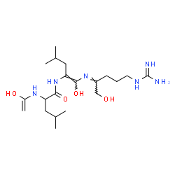 ChemSpider 2D Image | N-{(1Z)-1-[(Z)-(5-Carbamimidamido-1-hydroxy-2-pentanylidene)amino]-1-hydroxy-4-methyl-1-penten-2-yl}-N~2~-(1-hydroxyvinyl)leucinamide | C20H38N6O4