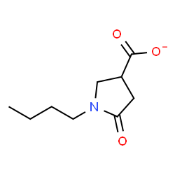 ChemSpider 2D Image | 1-Butyl-5-oxo-3-pyrrolidinecarboxylate | C9H14NO3