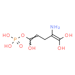 ChemSpider 2D Image | (1E)-4-Amino-1,5,5-trihydroxy-1,4-pentadien-1-yl dihydrogen phosphate | C5H10NO7P