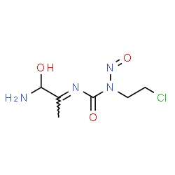 ChemSpider 2D Image | 3-[(2E)-1-Amino-1-hydroxy-2-propanylidene]-1-(2-chloroethyl)-1-nitrosourea | C6H11ClN4O3