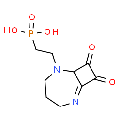 ChemSpider 2D Image | [2-(8,9-Dioxo-2,6-diazabicyclo[5.2.0]non-6-en-2-yl)ethyl]phosphonic acid | C9H13N2O5P