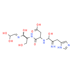 ChemSpider 2D Image | N-{(1Z)-1-[(E)-(2,2-Dihydroxyethylidene)amino]-1,3-dihydroxy-1-propen-2-yl}-N~2~-[1-hydroxy-3-(1H-imidazol-5-yl)-2-iminopropyl]-alpha-asparagine | C15H22N6O8