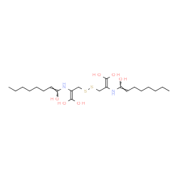 ChemSpider 2D Image | 3,3'-Disulfanediylbis(2-{[(1Z)-1-hydroxy-1-octen-1-yl]amino}-1-propene-1,1-diol) | C22H40N2O6S2
