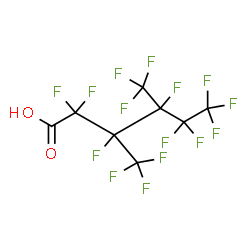 ChemSpider 2D Image | 2,2,3,4,5,5,6,6,6-Nonafluoro-3,4-bis(trifluoromethyl)hexanoic acid | C8HF15O2