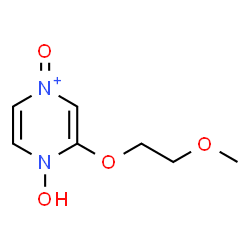 ChemSpider 2D Image | 4-Hydroxy-3-(2-methoxyethoxy)-1-oxo-1,4-dihydropyrazin-1-ium | C7H11N2O4