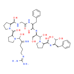 ChemSpider 2D Image | N~2~-[(E)-{1-[(Z)-(1-{5-[(Diaminomethylene)amino]-1-hydroxy-2-iminopentyl}-2-pyrrolidinylidene)(hydroxy)methyl]-2-pyrrolidinylidene}(hydroxy)methyl]-N-{(1Z)-1-[(E)-{1-[(2Z)-2-{[(Z)-(1,1-dihydroxy-3-ph
enyl-2-propanylidene)amino](hydroxy)methylene}-1-pyrrolidinyl]-1,3-dihydroxy-2-propanylidene}amino]-1-hydroxy-3-phenyl-1-propen-2-yl}glycinamide | C44H61N11O10