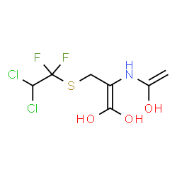 ChemSpider 2D Image | 3-[(2,2-Dichloro-1,1-difluoroethyl)sulfanyl]-2-[(1-hydroxyvinyl)amino]-1-propene-1,1-diol | C7H9Cl2F2NO3S